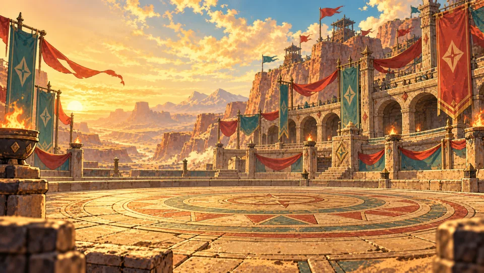 Anime-style artwork of Dawn Arena
